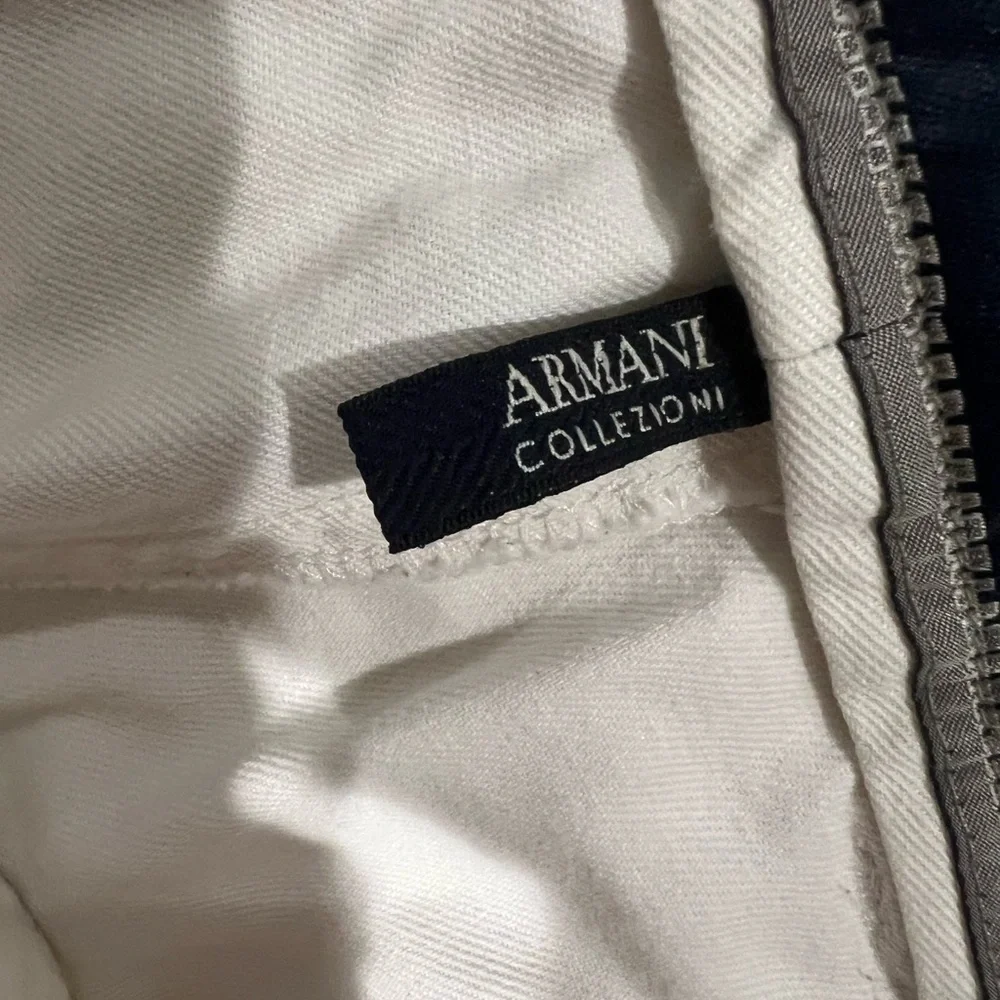ARMANI COLLEZIONI Men's beige cargo pants zip button pockets 36